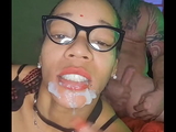 Riding my master then getting on all fours until he hurt my holes and cum on my face like a good whore